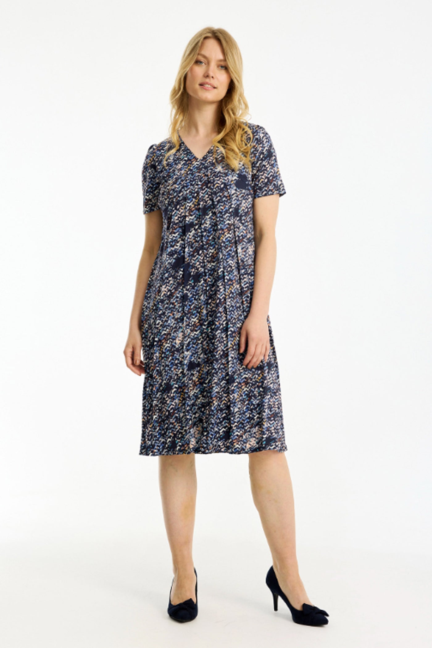 Lucy dress short sleeves Blue