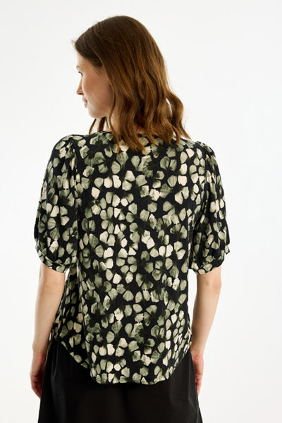 Lucette blouse 1/2 sleeves Green - 16789 Thumbnail