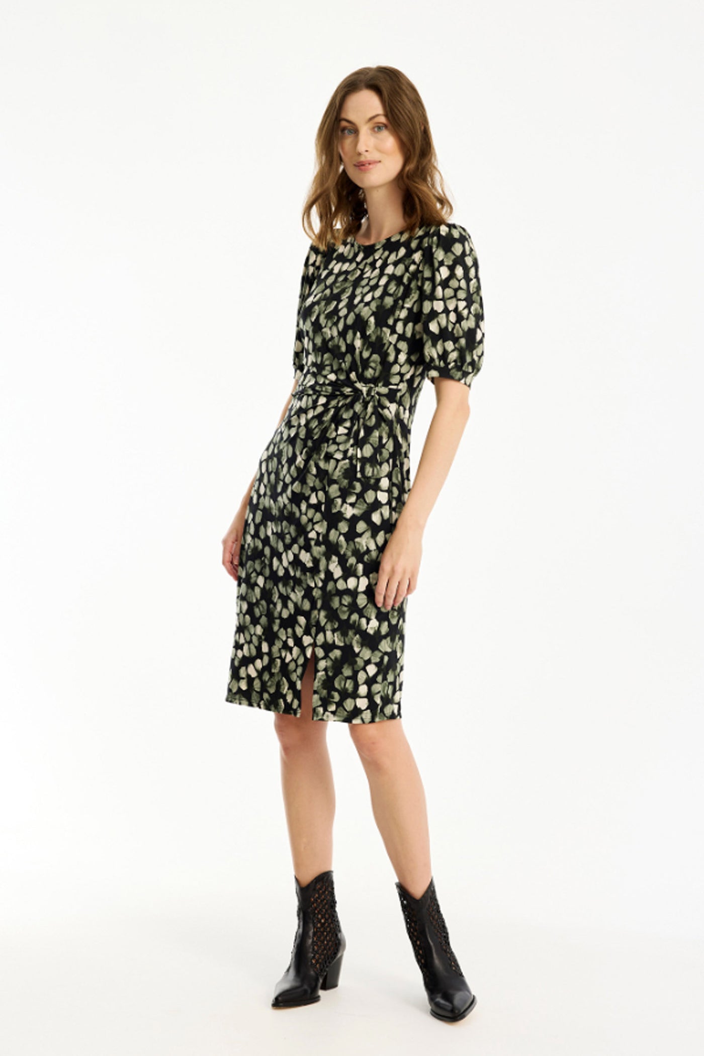 Rosy dress 1/2 sleeves Green - 16791