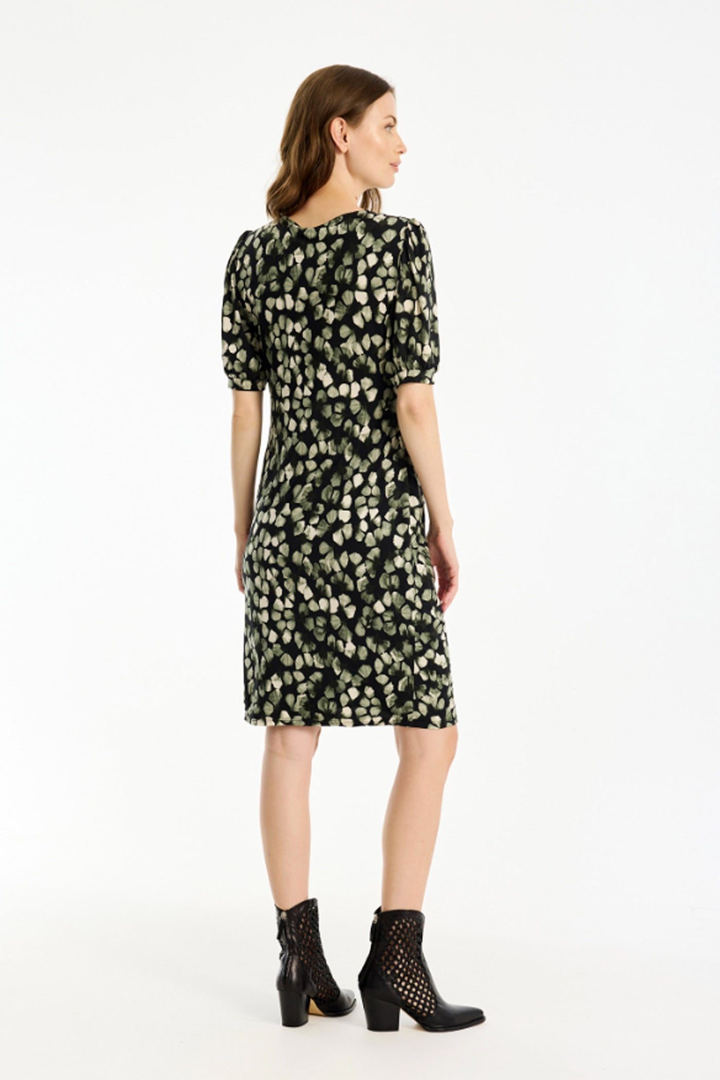 Rosy dress 1/2 sleeves Green - 16791
