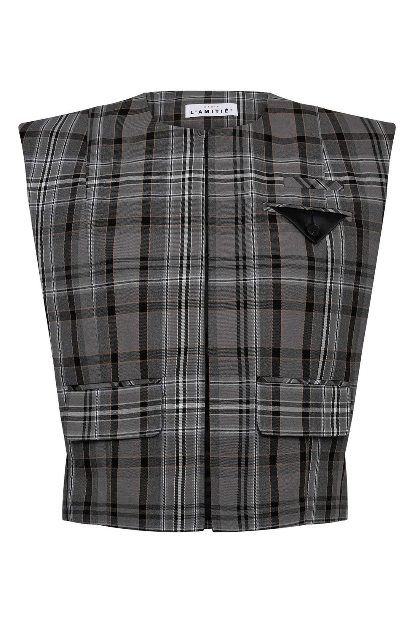 Camel Line Mega Check Box Wais Mid Grey - HL10218