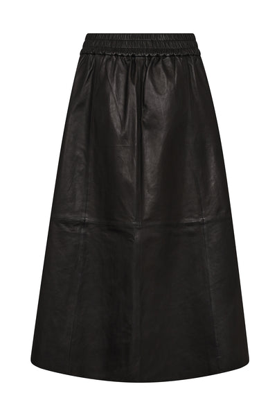 MMDeena Leather Skirt Black - 174390 Thumbnail