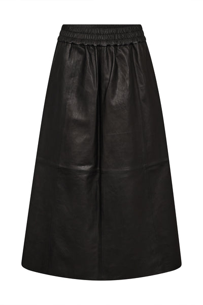 MMDeena Leather Skirt Black - 174390 Thumbnail