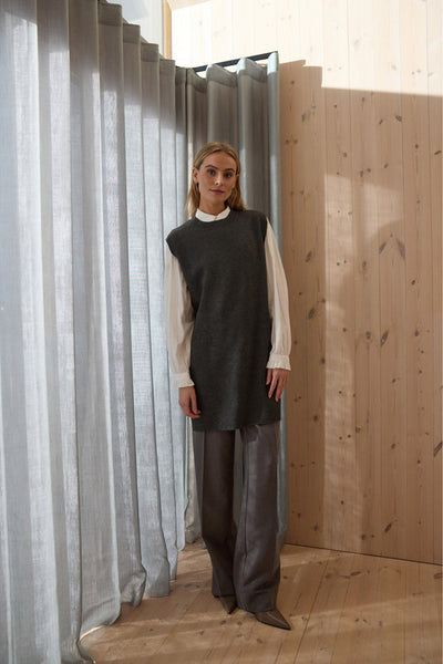 500HMKanro knit dress 403 Storm grey - HM1201 Thumbnail