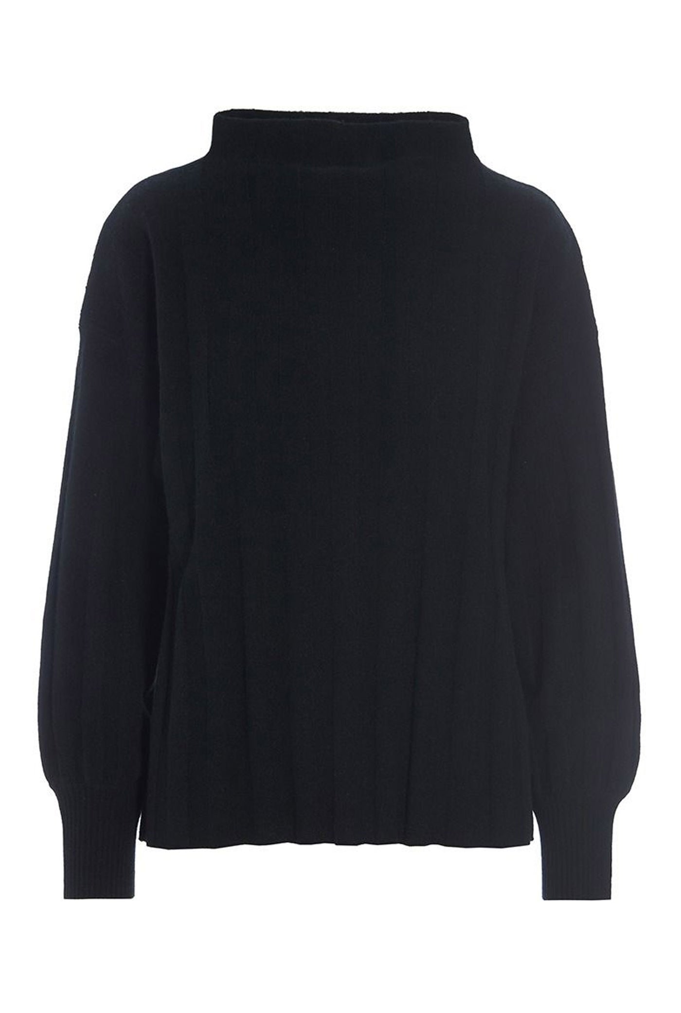 Cloud cashmere rib bluse Black - 256-1049-5358