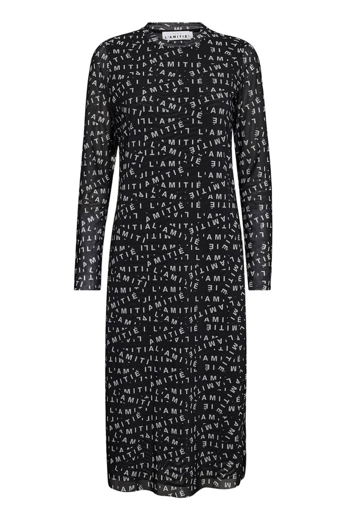 L'AMITIÉ Mesh LS Dress Black - HL10320