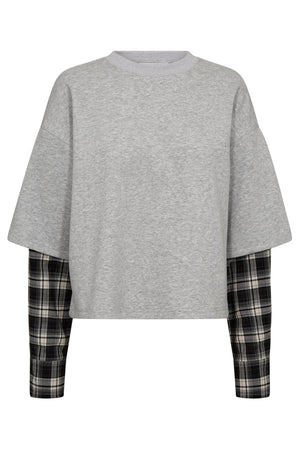 Sweat LS Shirt Mix Grey Melangé - HL10327