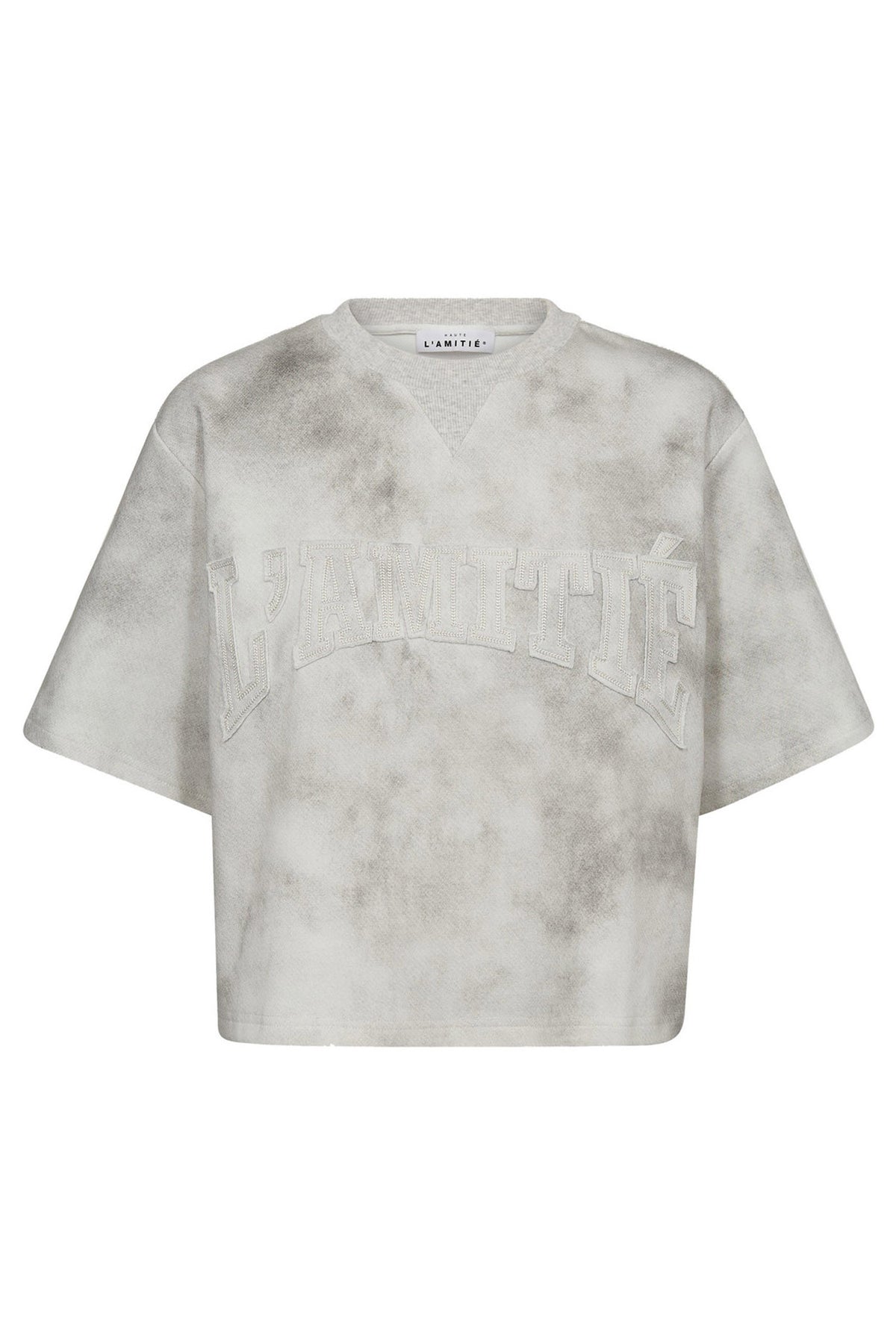 L'AMITIE SS Application Sweat Light Grey Melange - HL10284