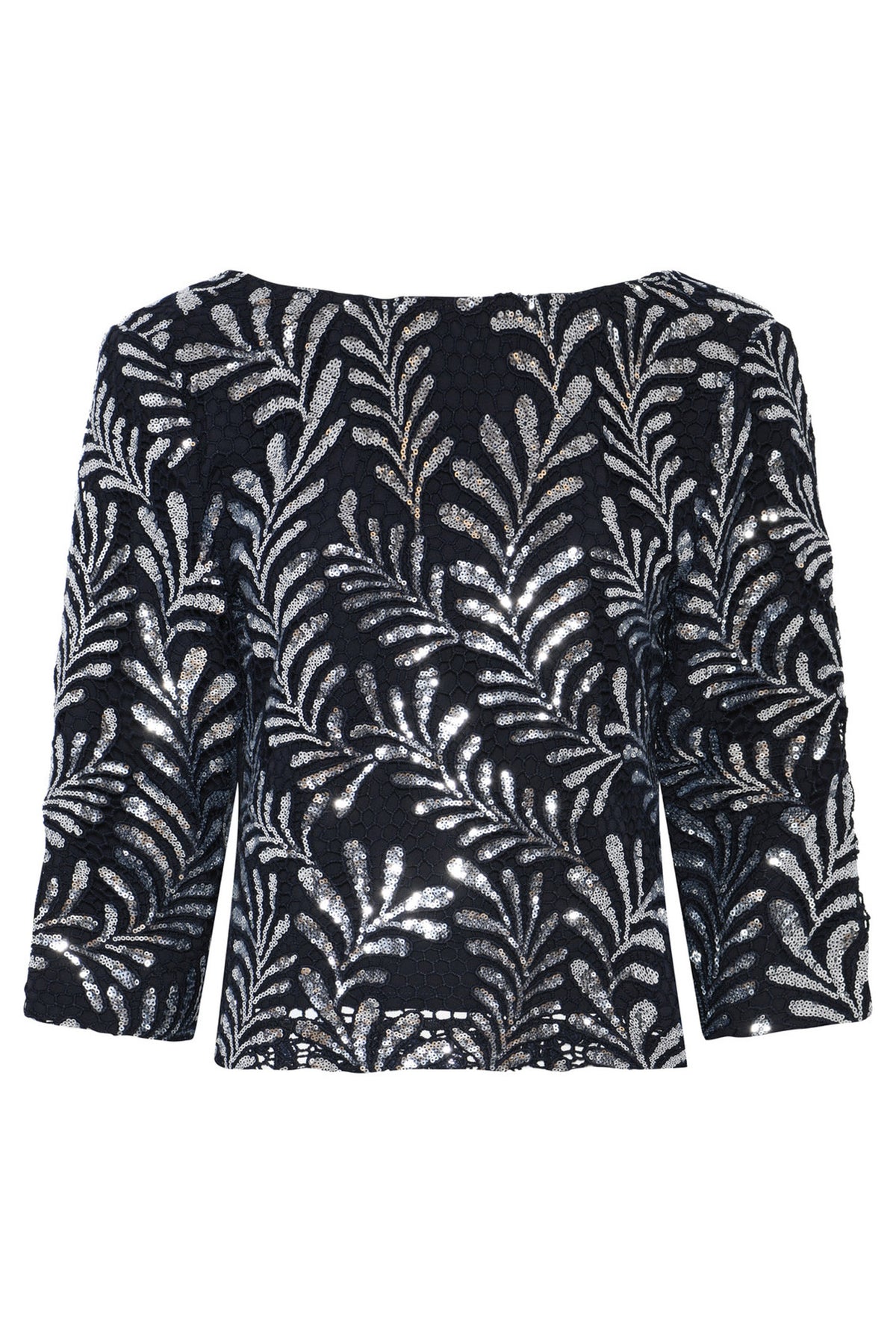 KumarahouBBIgnara blouse Dark blue silver - BBW4624