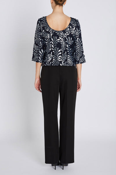 KumarahouBBIgnara blouse Dark blue silver - BBW4624 Thumbnail