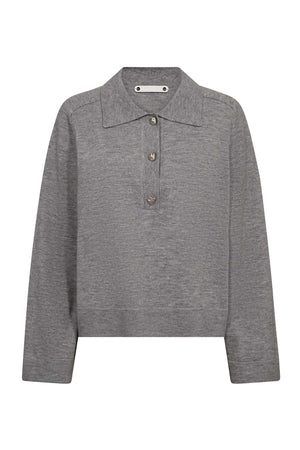 MilaCC Polo Knit 57-Grey Melan - 32229