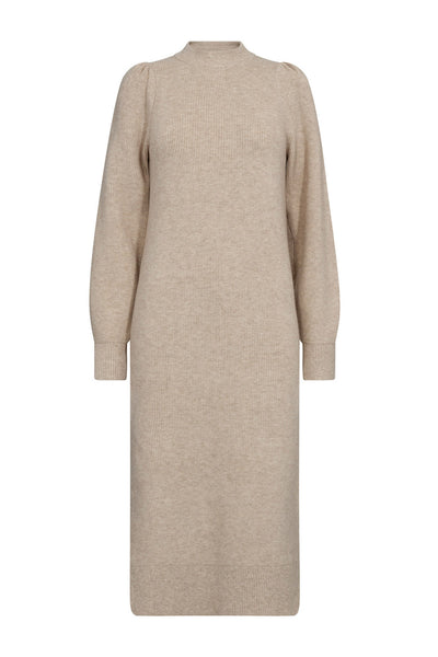 RowCC Rib Midi Dress 100-Creme - 36527 Thumbnail