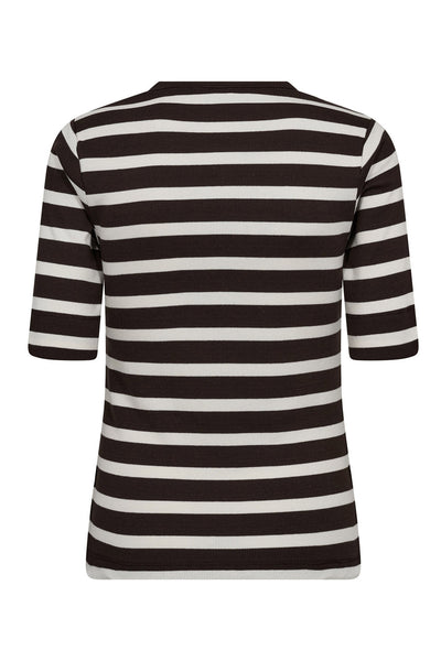 GrannyCC Rib Emb SS T-shirt 11145-OffWhite/D - 33206 Thumbnail