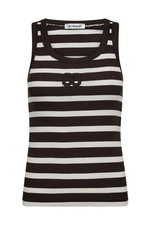 GrannyCC Rib Emb. Tank Top 11145-OffWhite/D - 33207