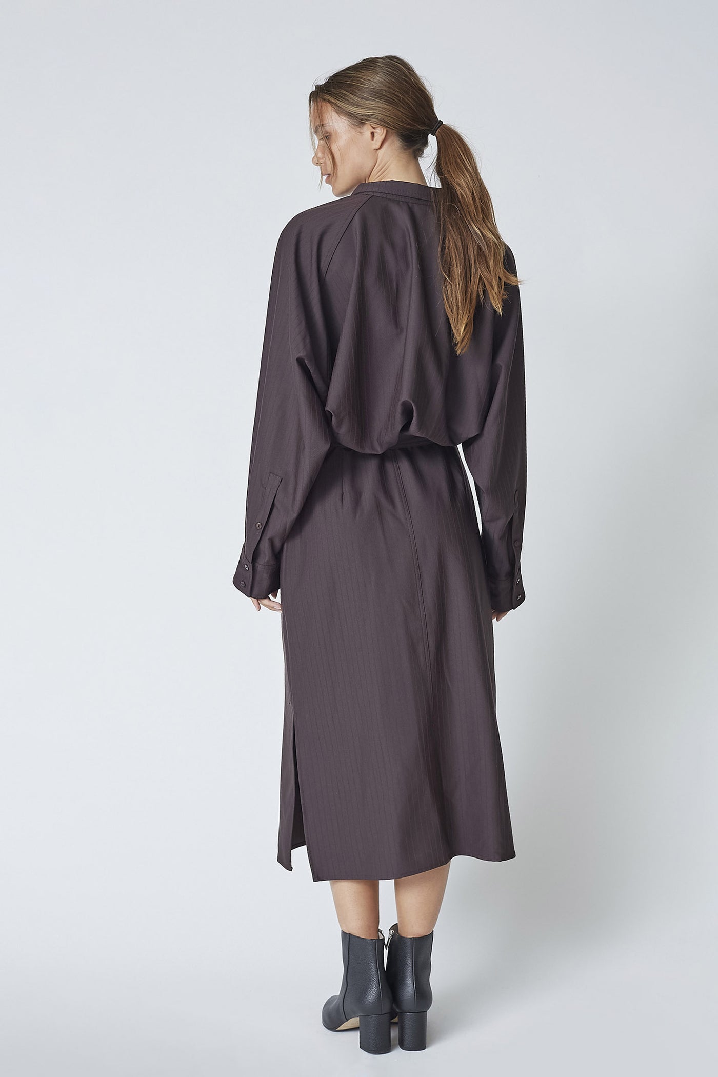ZellaCC Batwing Dress 145-Dark Brown - 46014