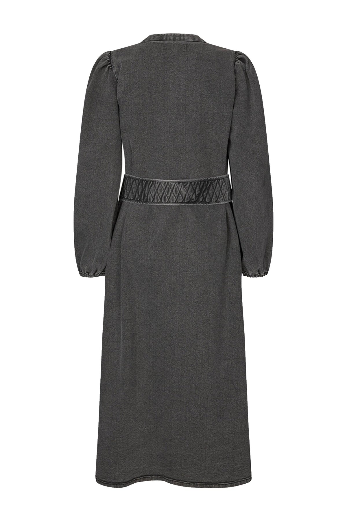 ParisLL Midi Dress LS 18 Washed Black - 25454-3030