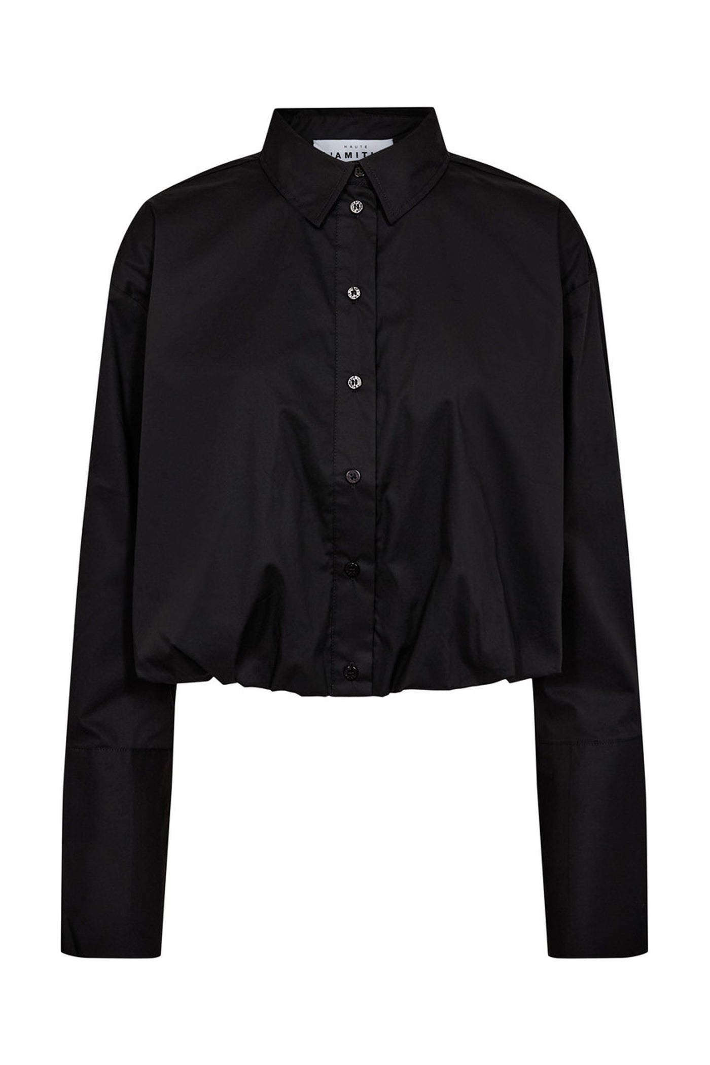 Cuff Balloon Shirt Black - HL10383