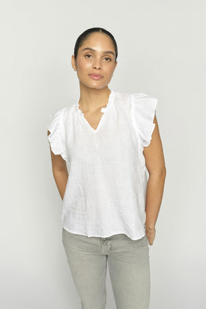 MMTea Linen Blouse White - 178100