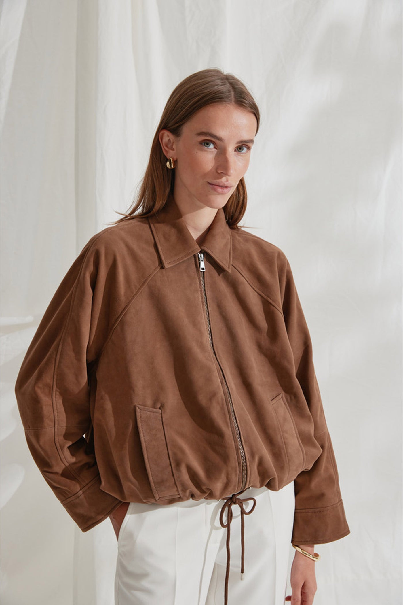 180HMRihan Suede jacket 06 Camel - HM1330