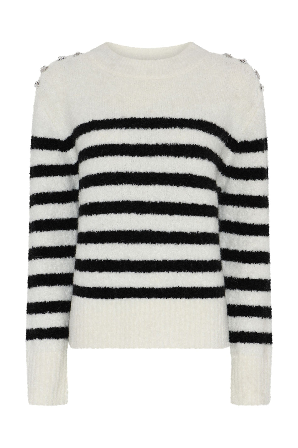 PompomBBAddie knit Snow white / black - BBW5201