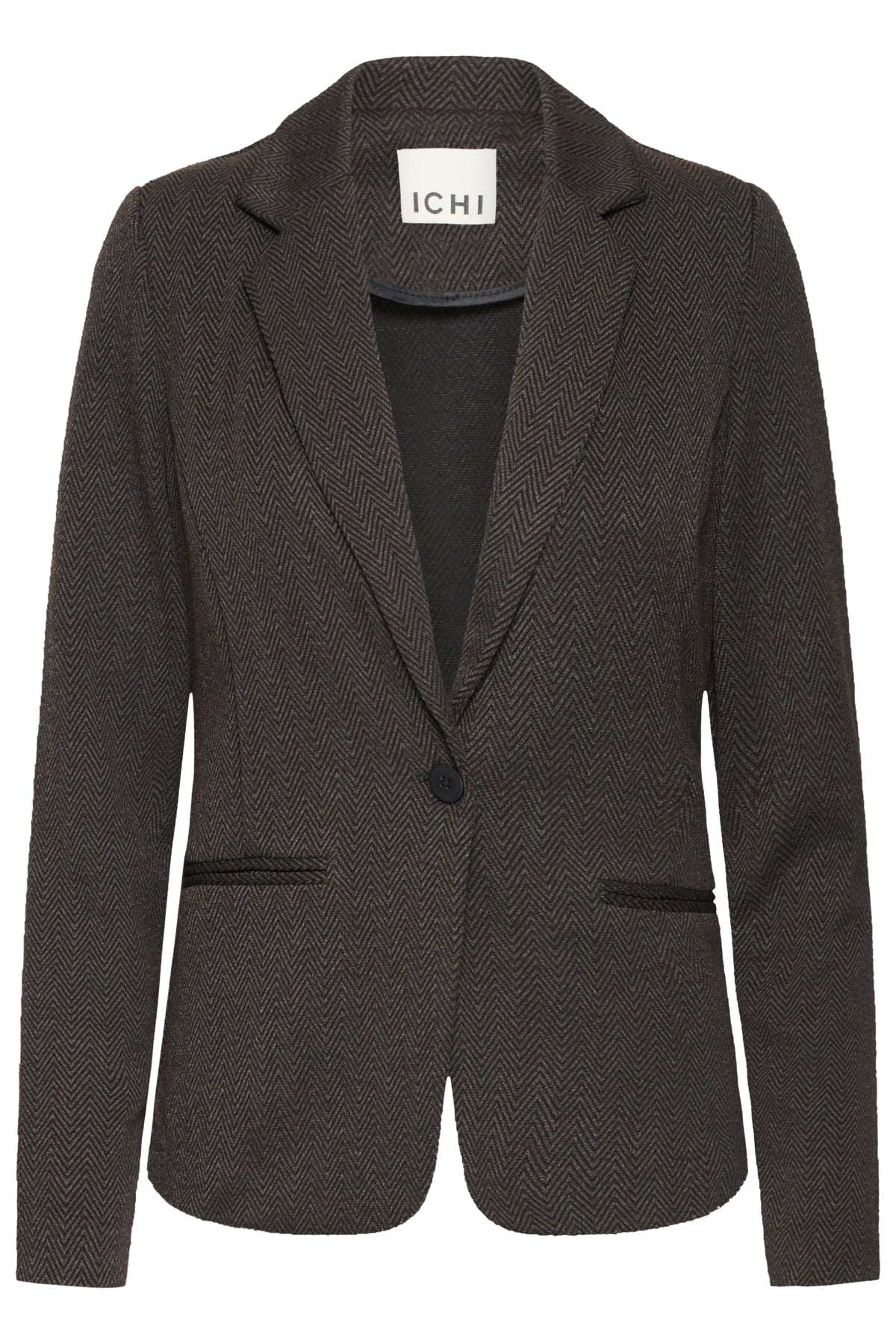 IHKATE JACQUARD BL4 BLACK BROWN HERRINGBONE - 20121600