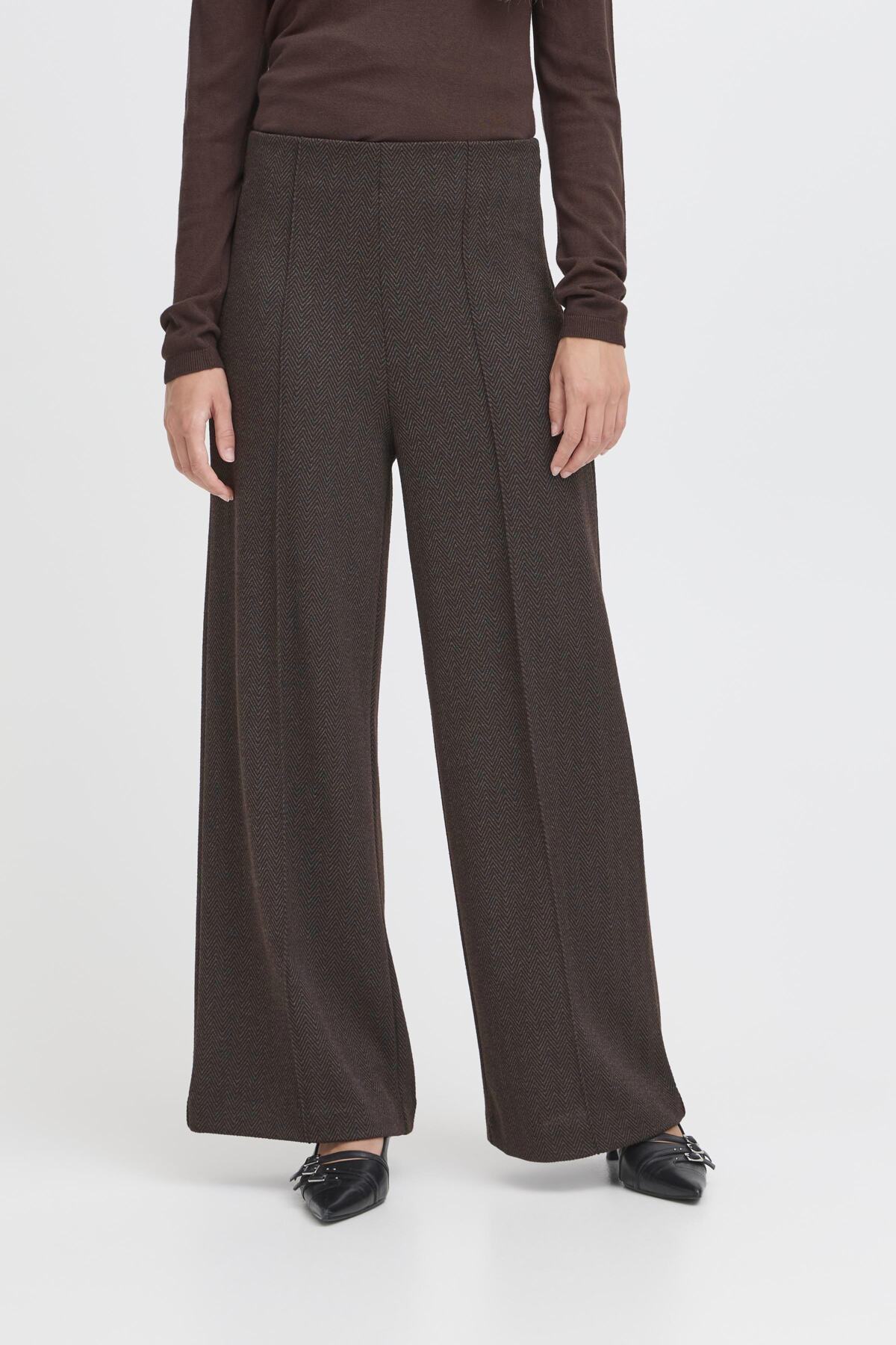 IHKATE JACQUARD PA9 BLACK BROWN HERRINGBONE - 20121602