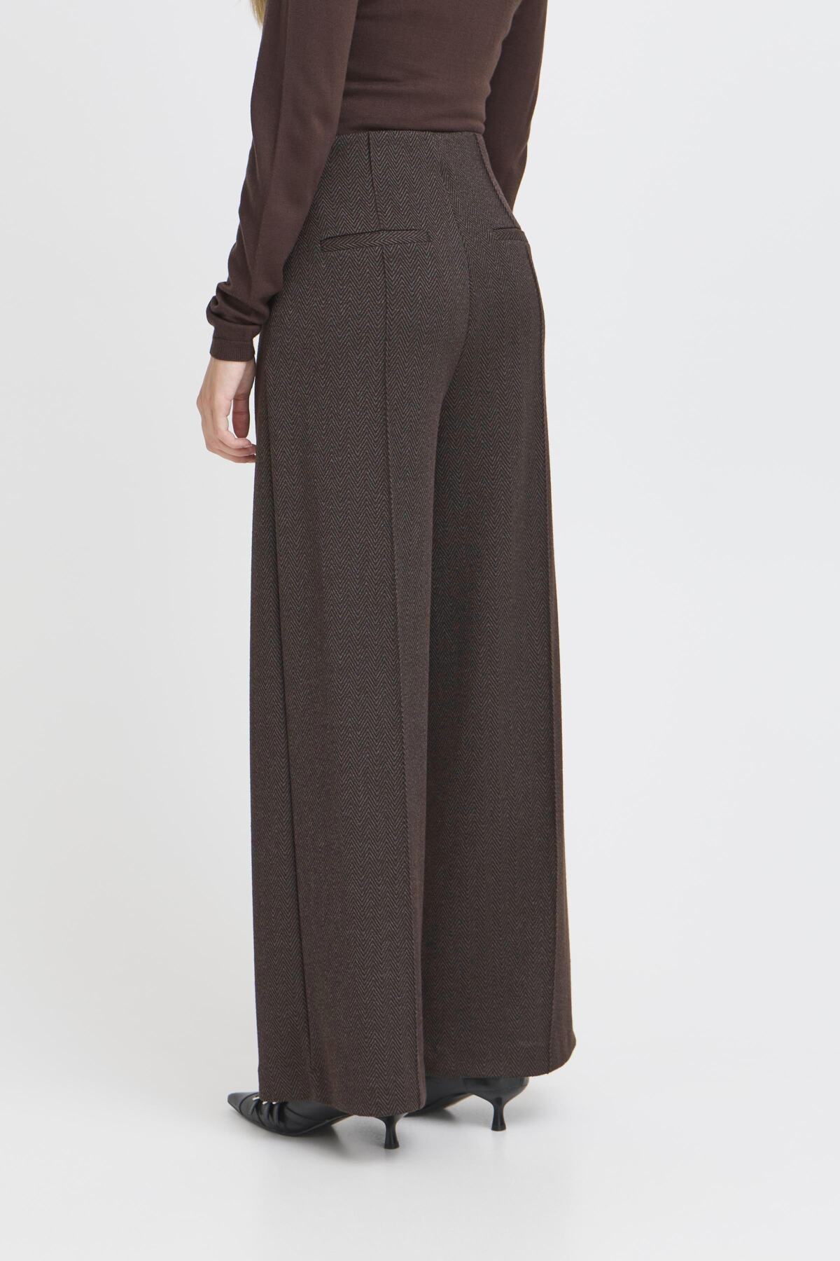 IHKATE JACQUARD PA9 BLACK BROWN HERRINGBONE - 20121602