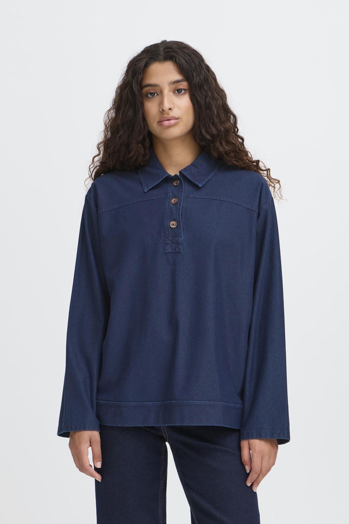 IHKATE DENIM LS DARK BLUE - 20124529