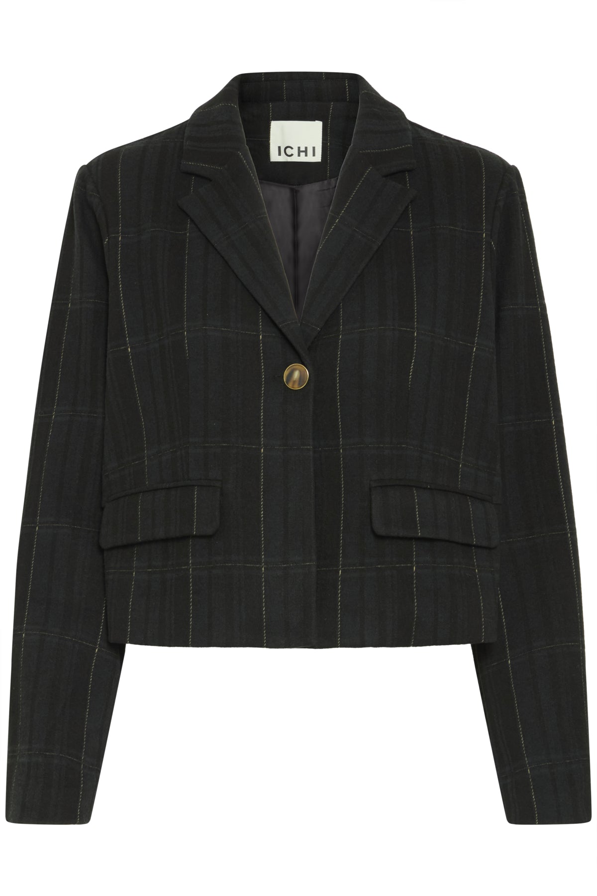 IHKATE WOOLLEY BL BLACK/GREEN CHECK - 20124665