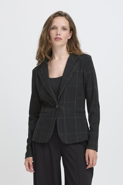 IHKATE WOOLLEY BL2 BLACK/GREEN CHECK - 20124666 Thumbnail