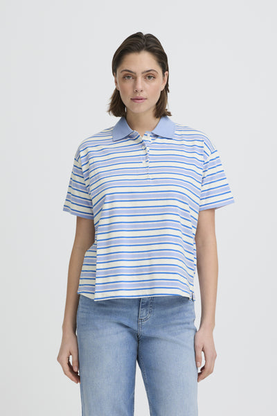 IHMIRA POLO SS BLUE MULTI STRIPE - 900003454 - 20125016 Thumbnail