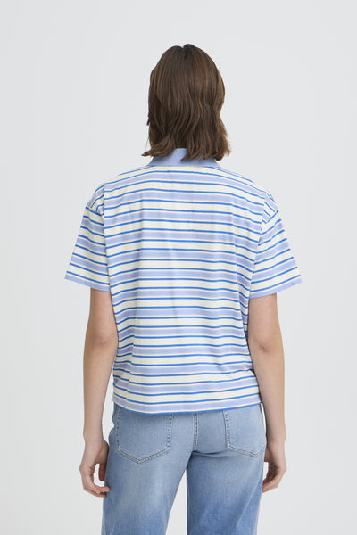 IHMIRA POLO SS BLUE MULTI STRIPE - 900003454 - 20125016 Thumbnail