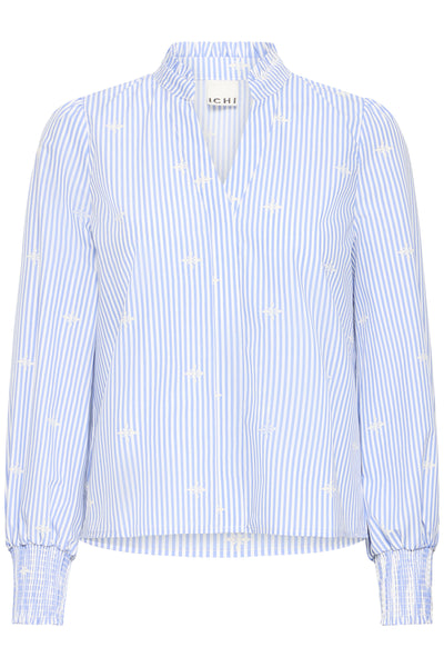 IHJULITTA SH BLUE/WHITE STRIPE W EMB - 9000 - 20125652 Thumbnail