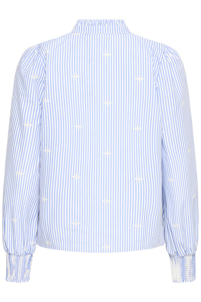 IHJULITTA SH BLUE/WHITE STRIPE W EMB - 9000 - 20125652 Thumbnail