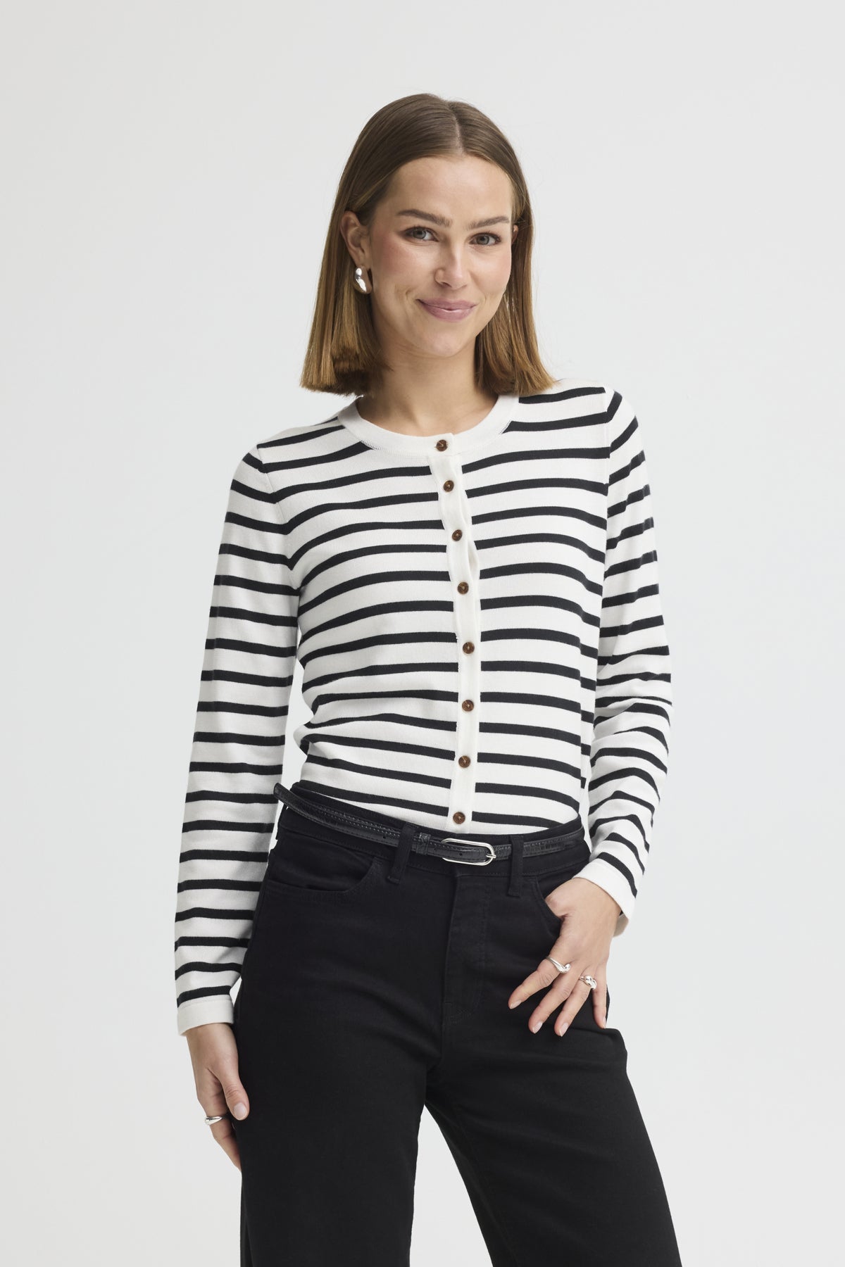 IHLULS O-NECK CA SMALL WHITE TOTAL EC STRIPE - - 20125808