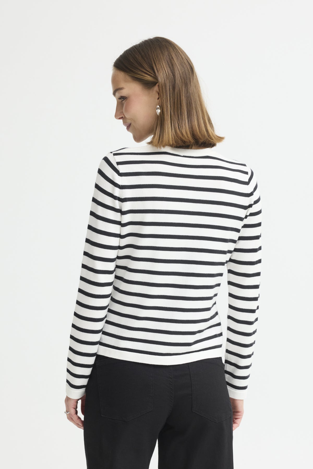 IHLULS O-NECK CA SMALL WHITE TOTAL EC STRIPE - - 20125808