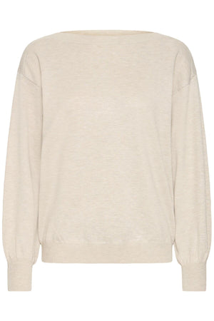 IHLULS BOAT NECK LS Oatmeal Melange - 1304011 - 20125811