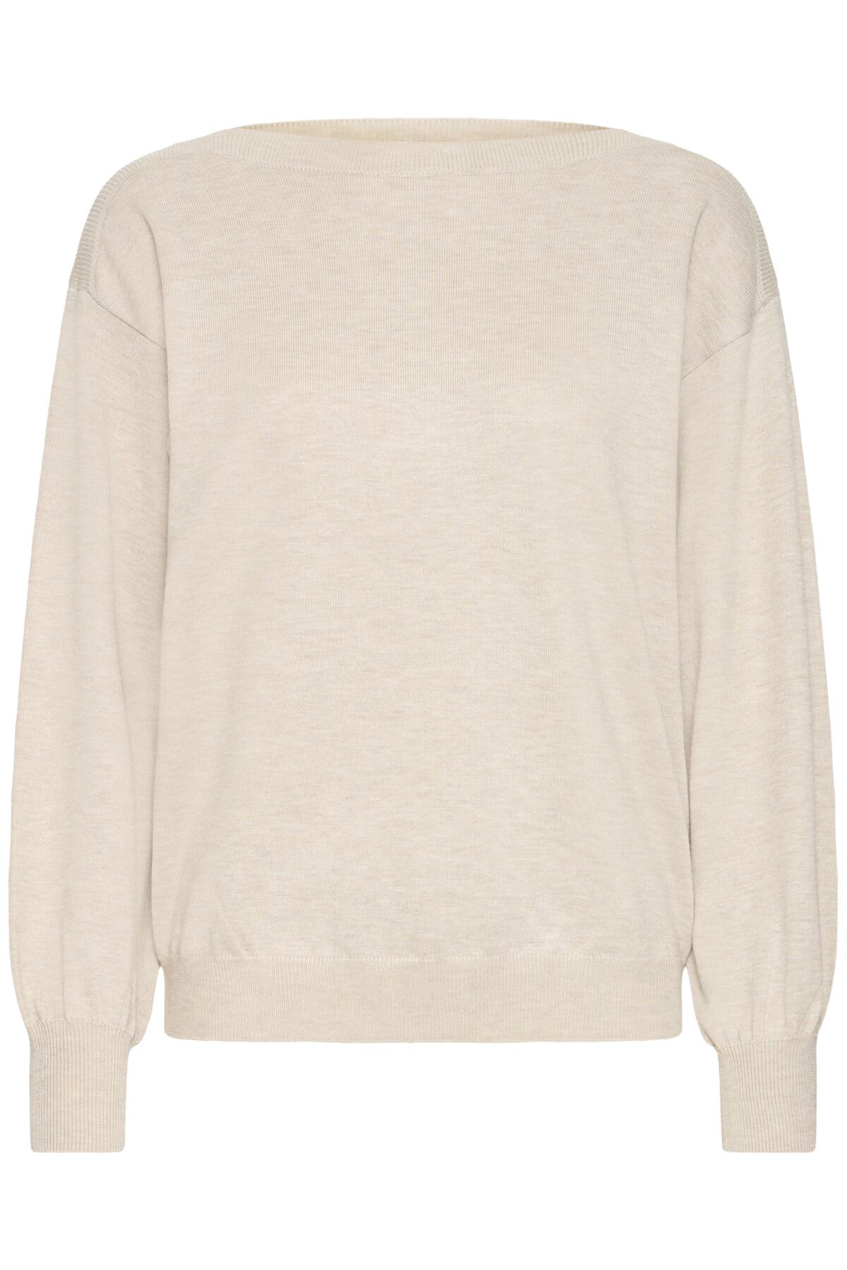 IHLULS BOAT NECK LS Oatmeal Melange - 1304011 - 20125811