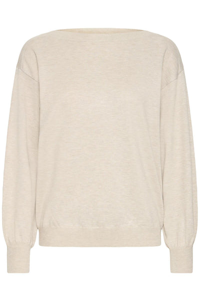 IHLULS BOAT NECK LS Oatmeal Melange - 1304011 - 20125811 Thumbnail