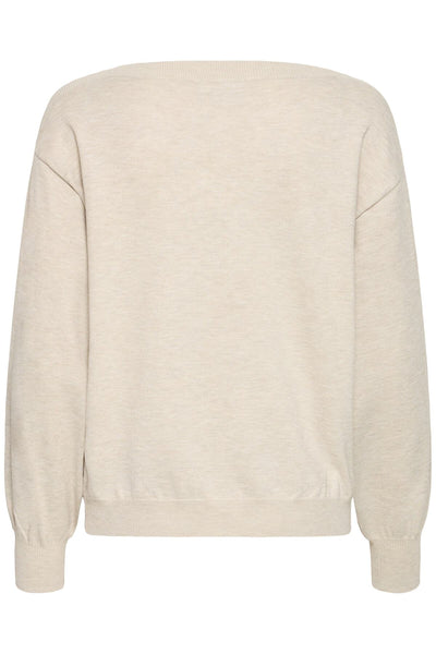 IHLULS BOAT NECK LS Oatmeal Melange - 1304011 - 20125811 Thumbnail