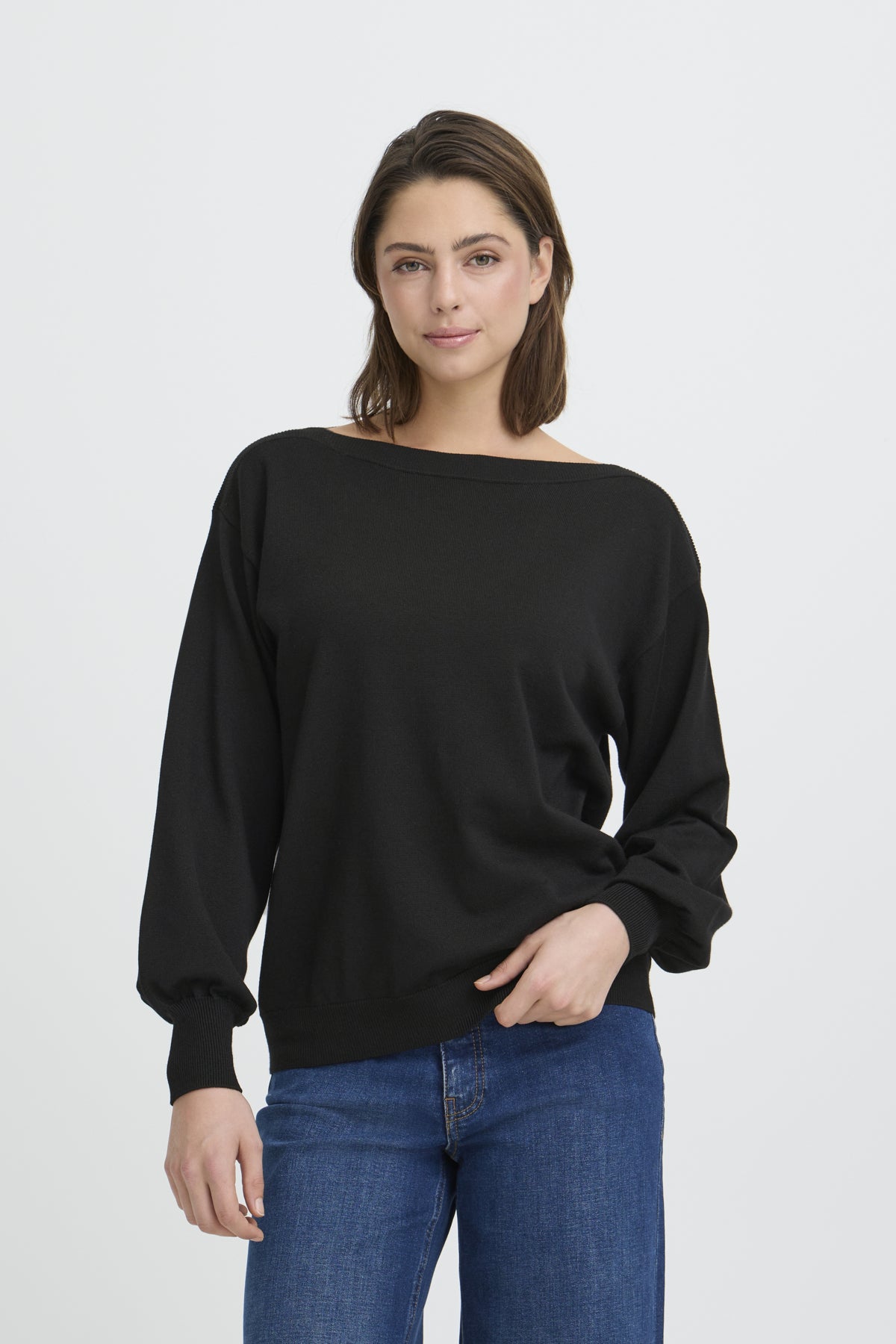 IHLULS BOAT NECK LS Black - 194008 - 20125811