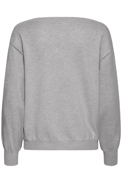 IHLULS BOAT NECK LS Light grey melange - 200317 - 20125811 Thumbnail