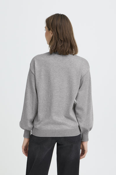 IHLULS BOAT NECK LS Light grey melange - 200317 - 20125811 Thumbnail