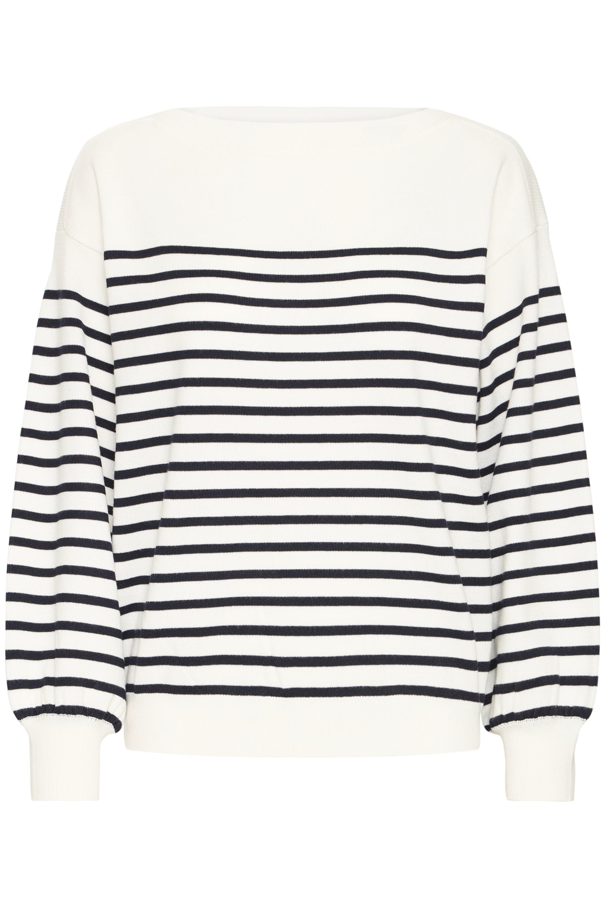 IHLULS BOAT NECK LS SOLID + WHITE TE STRIPE - 9000 - 20125811