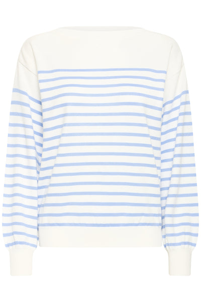 IHLULS BOAT NECK LS SOLID + CLOUD BELAIR STRIPE - - 20125811 Thumbnail
