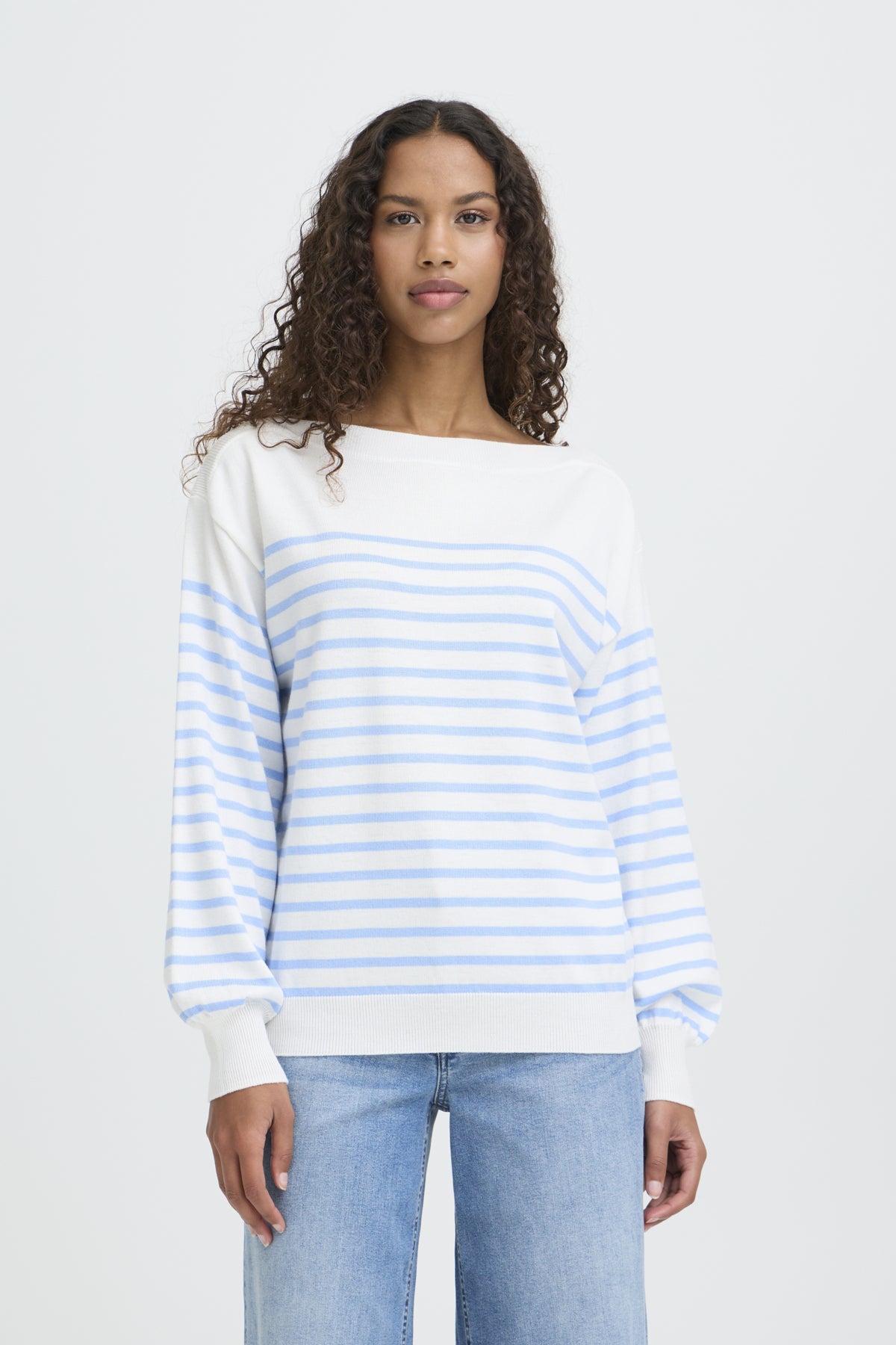 IHLULS BOAT NECK LS SOLID + CLOUD BELAIR STRIPE - - 20125811