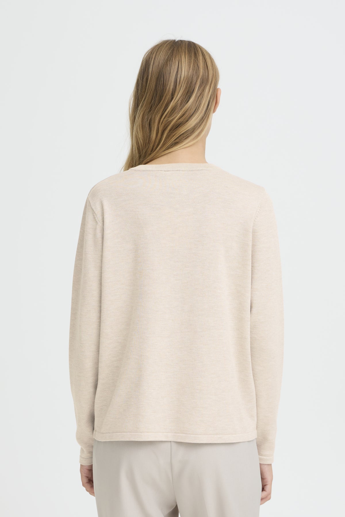 IHLULS O-NECK LS Oatmeal Melange - 1304011 - 20125814