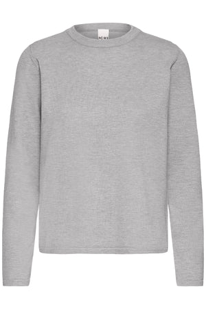 IHLULS O-NECK LS Light grey melange - 200317 - 20125814