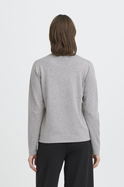 IHLULS O-NECK LS Light grey melange - 200317 - 20125814 Thumbnail