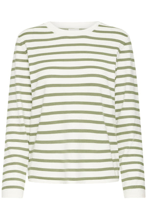 IHLULS O-NECK LS SMALL IGUANA WHITE STRIPE - 90 - 20125814